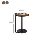 Minimalist Round Steel Base Coffee Table for Living Room