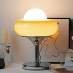 Simple Orange Globe Glass Table Lamp for Residential