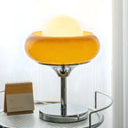 Simple Orange Globe Glass Table Lamp for Residential