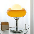 Simple Orange Globe Glass Table Lamp for Residential