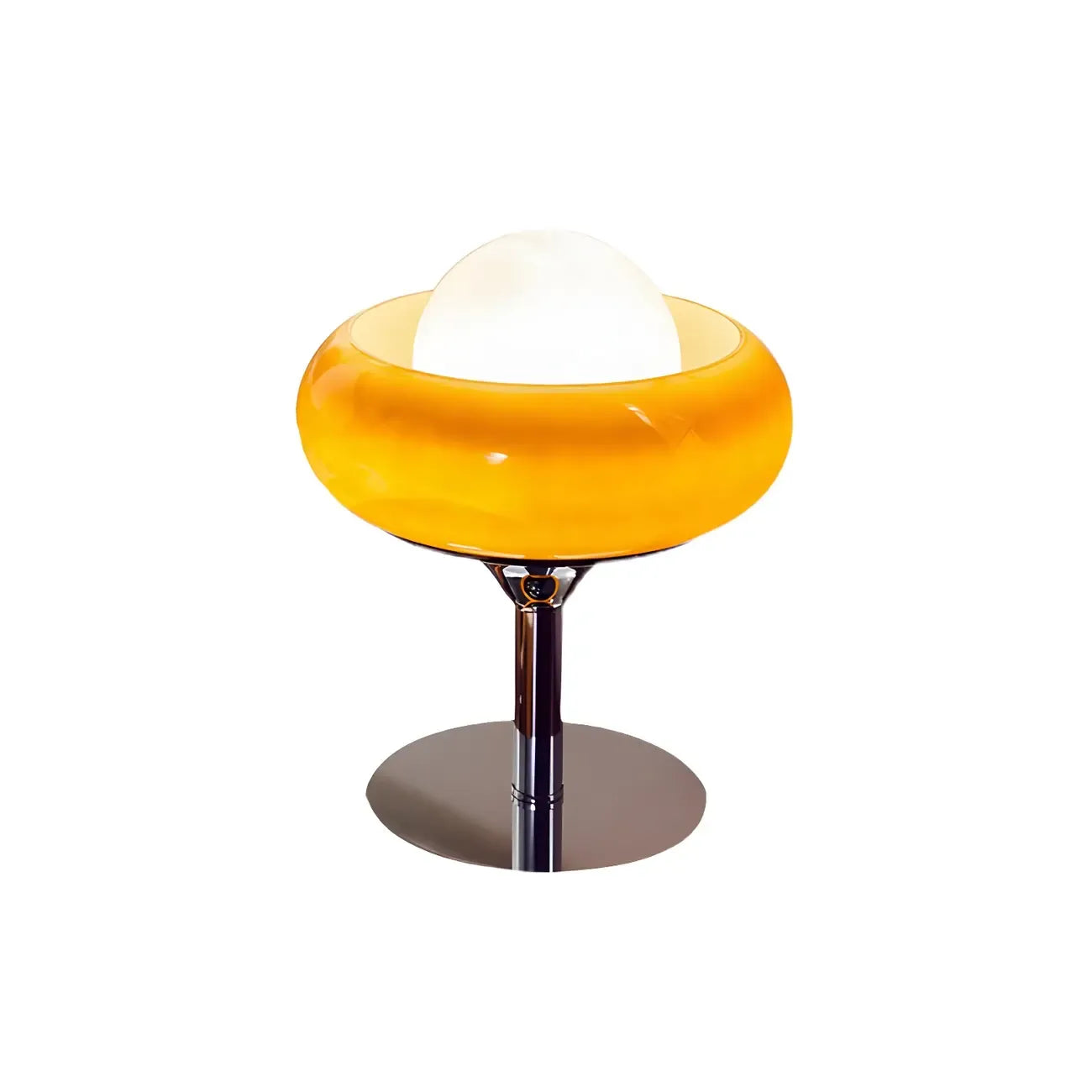 Simple Orange Globe Glass Table Lamp for Residential