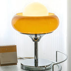 Simple Orange Globe Glass Table Lamp for Residential