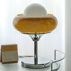 Simple Orange Globe Glass Table Lamp for Residential