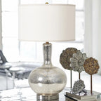 Contemporary Geometric Metal Table Lamp for Living Room