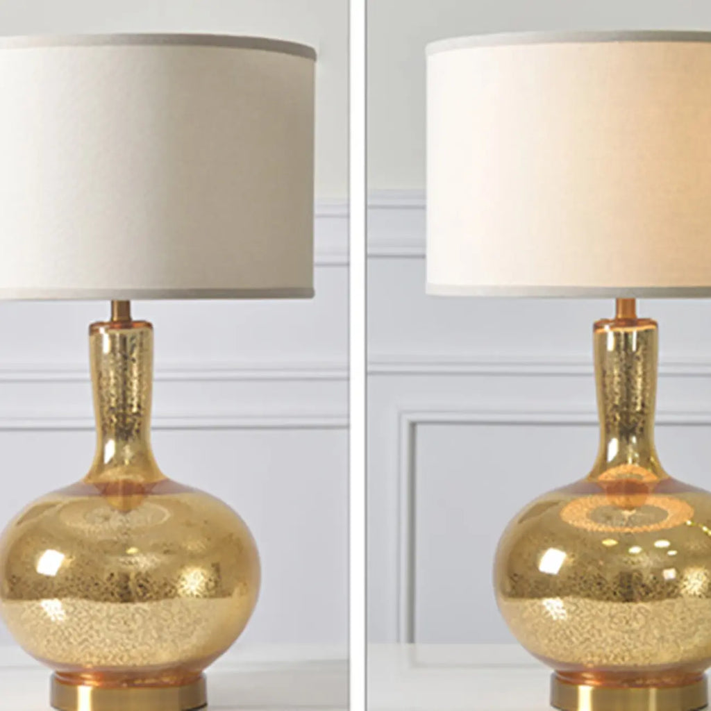 Contemporary Geometric Metal Table Lamp for Living Room