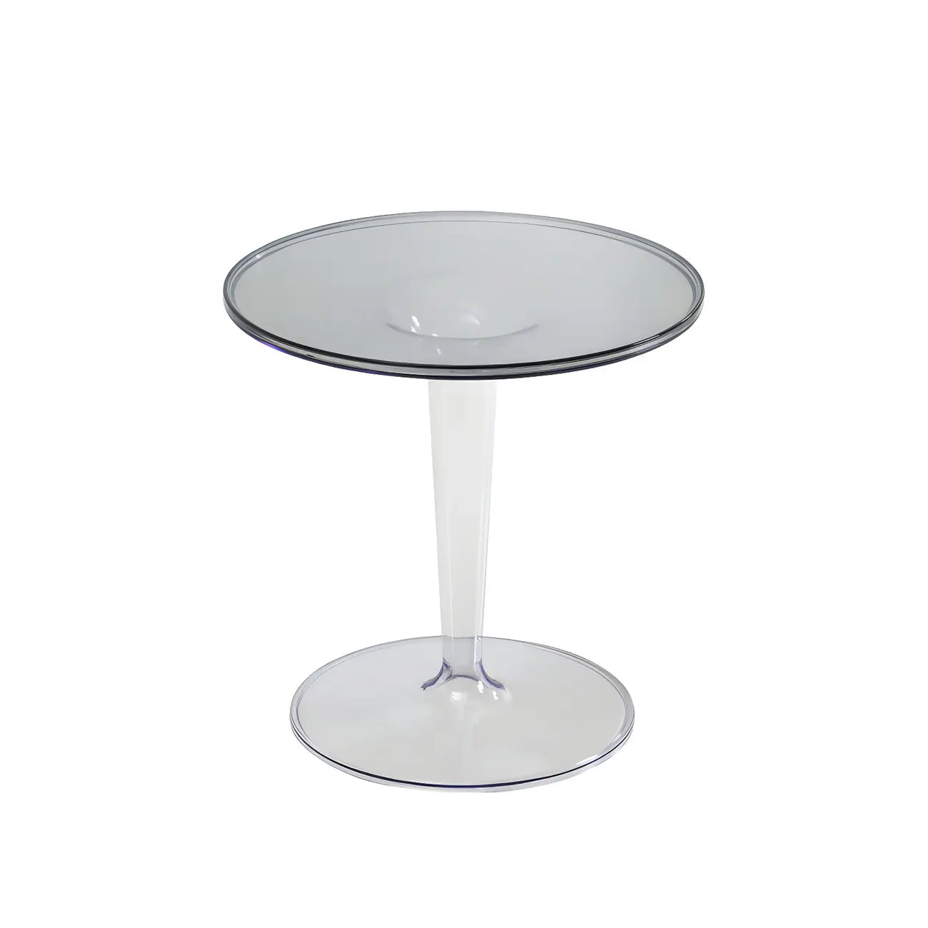 Minimalist Round White Acrylic Side Table for Living Room