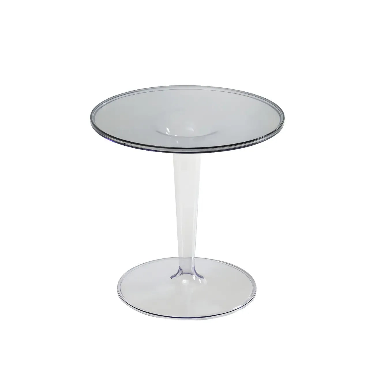 Minimalist Round White Acrylic Side Table for Living Room