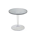 Minimalist Round White Acrylic Side Table for Living Room