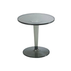 Minimalist Round White Acrylic Side Table for Living Room