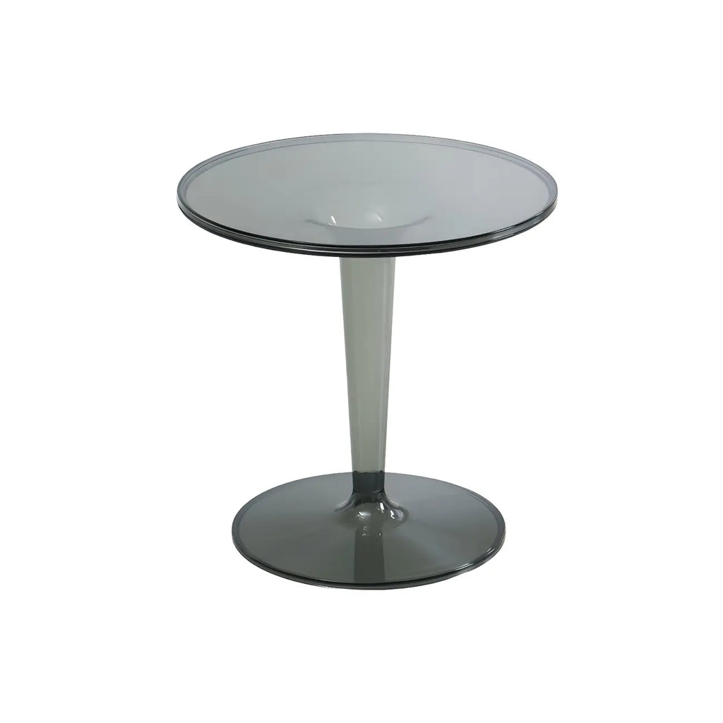 Minimalist Round White Acrylic Side Table for Living Room