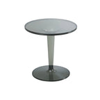 Minimalist Round White Acrylic Side Table for Living Room