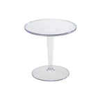 Minimalist Round White Acrylic Side Table for Living Room
