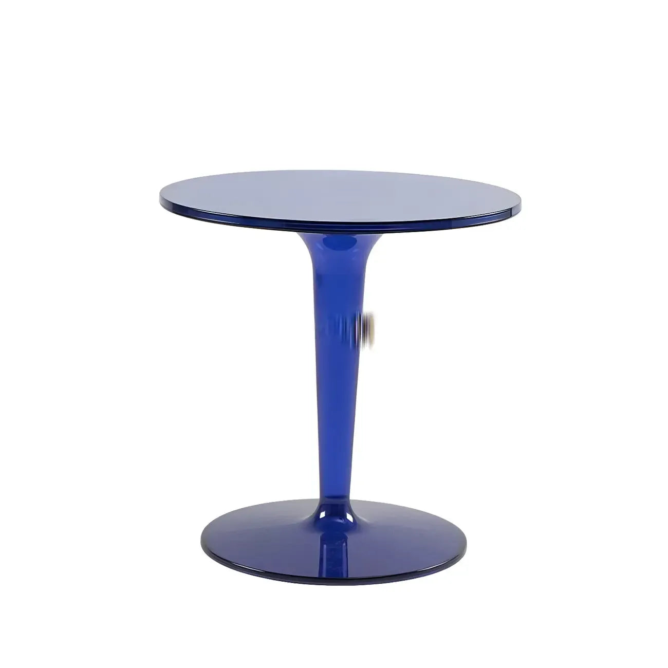Minimalist Round White Acrylic Side Table for Living Room