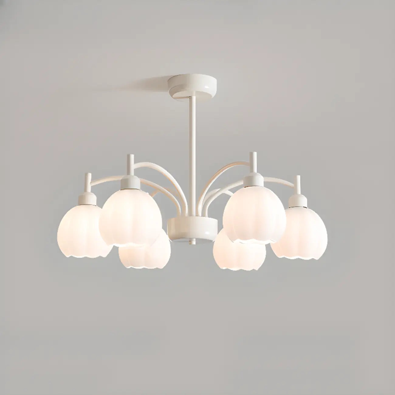 Modern 6-Light Floral Shape Chandelier for Living Room