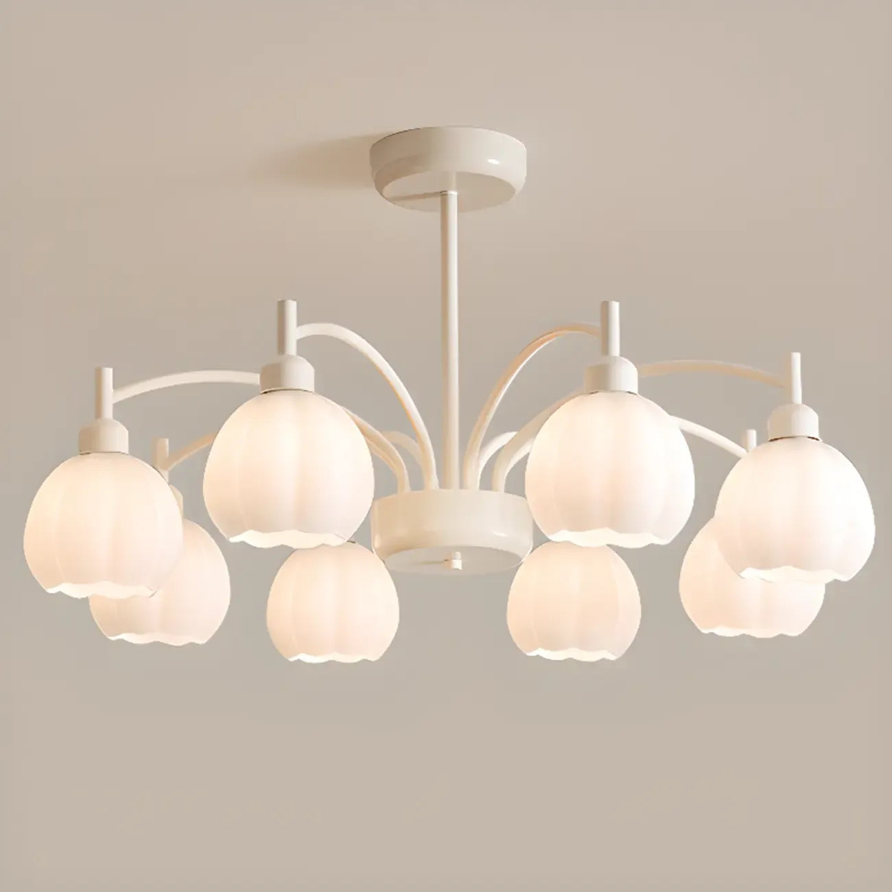 Modern 6-Light Floral Shape Chandelier for Living Room