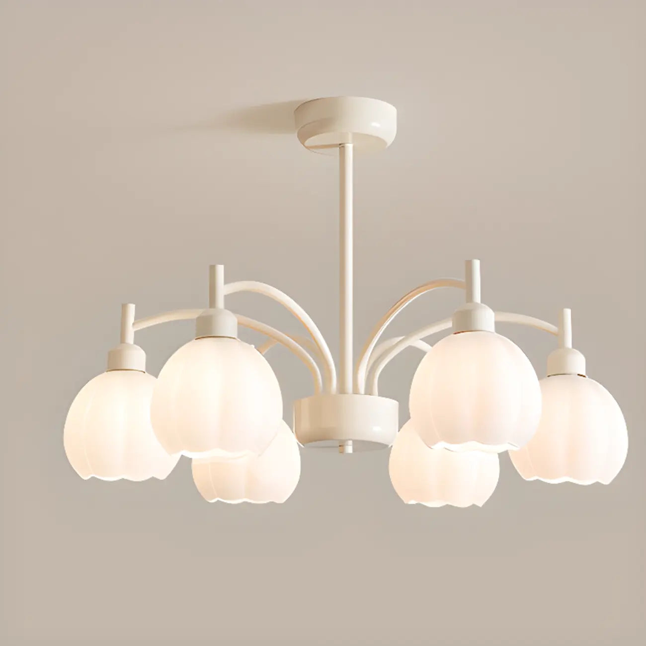 Modern 6-Light Floral Shape Chandelier for Living Room