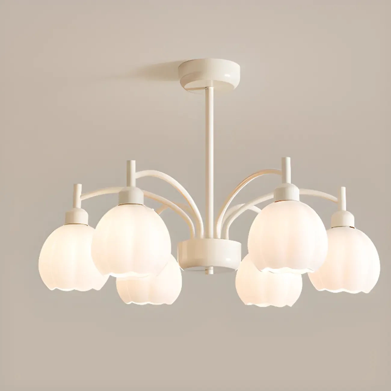 Modern 6-Light Floral Shape Chandelier for Living Room