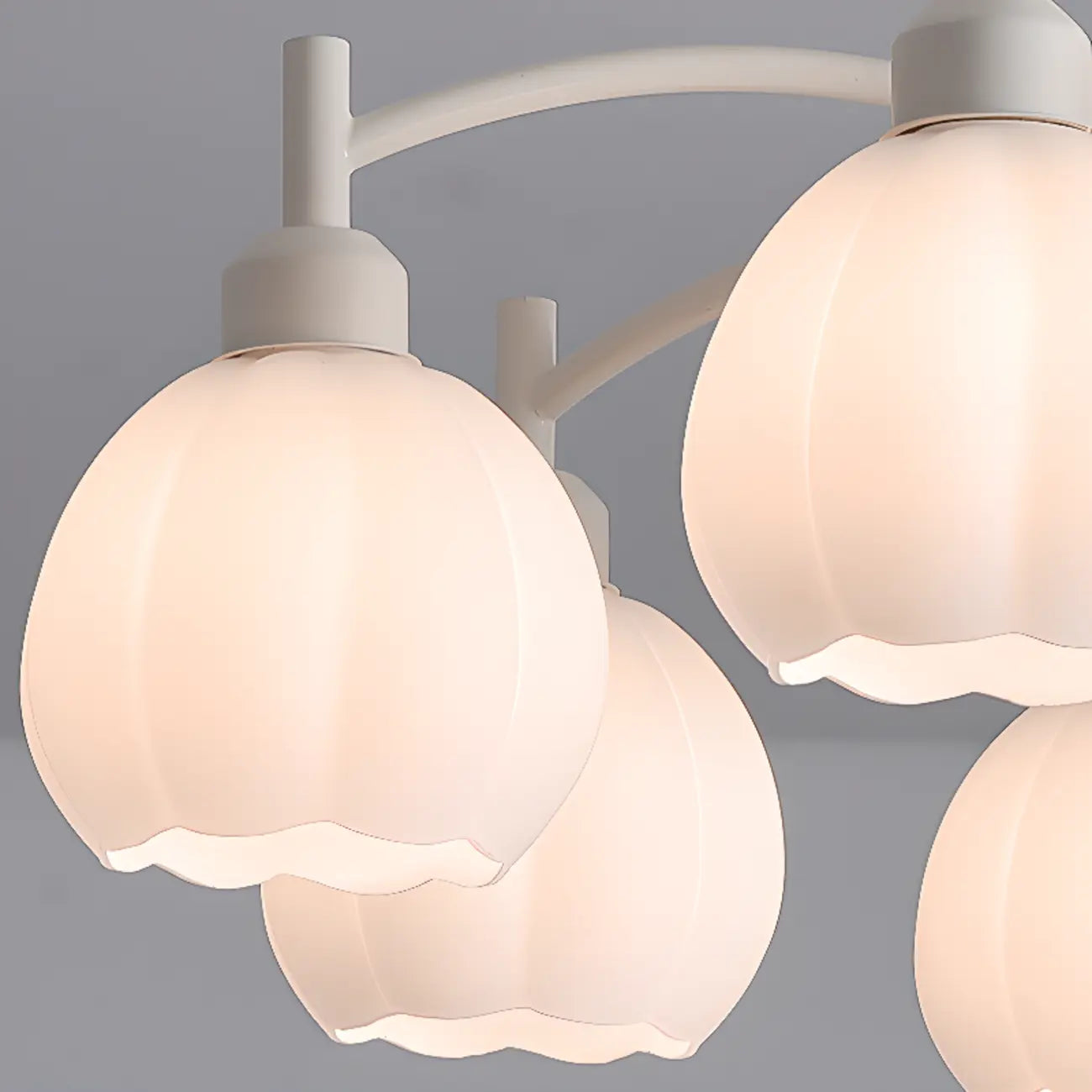 Modern 6-Light Floral Shape Chandelier for Living Room