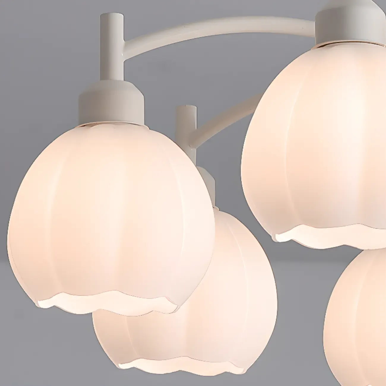 Modern 6-Light Floral Shape Chandelier for Living Room