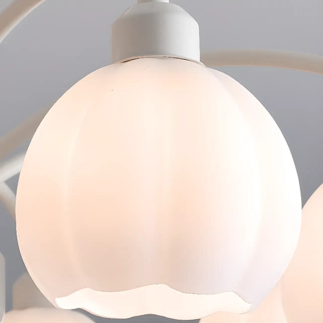 Modern 6-Light Floral Shape Chandelier for Living Room