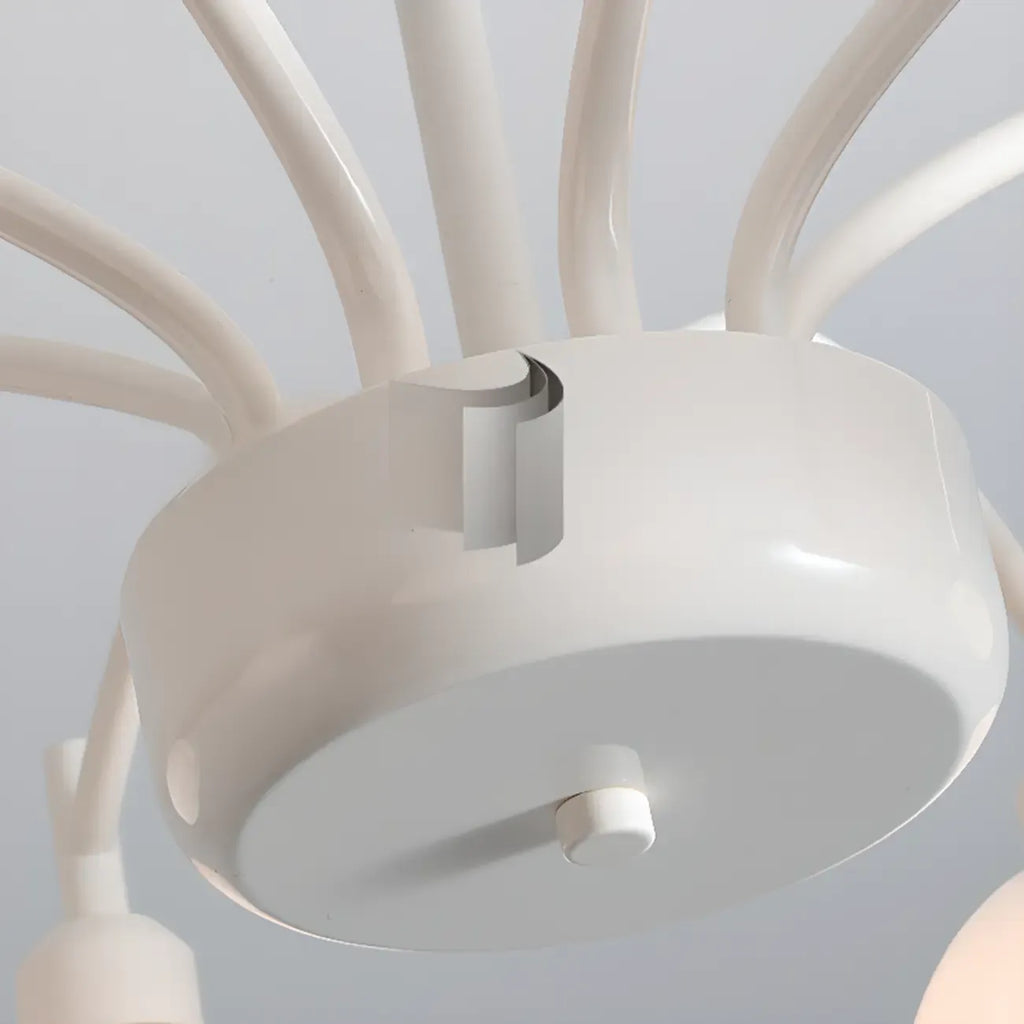 Modern 6-Light Floral Shape Chandelier for Living Room