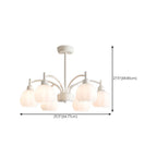 Modern 6-Light Floral Shape Chandelier for Living Room