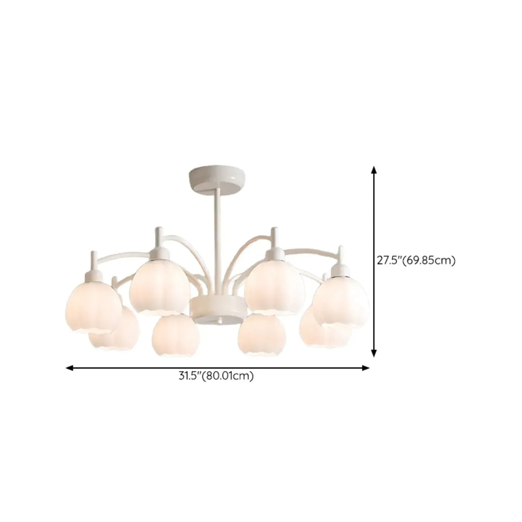 Modern 6-Light Floral Shape Chandelier for Living Room