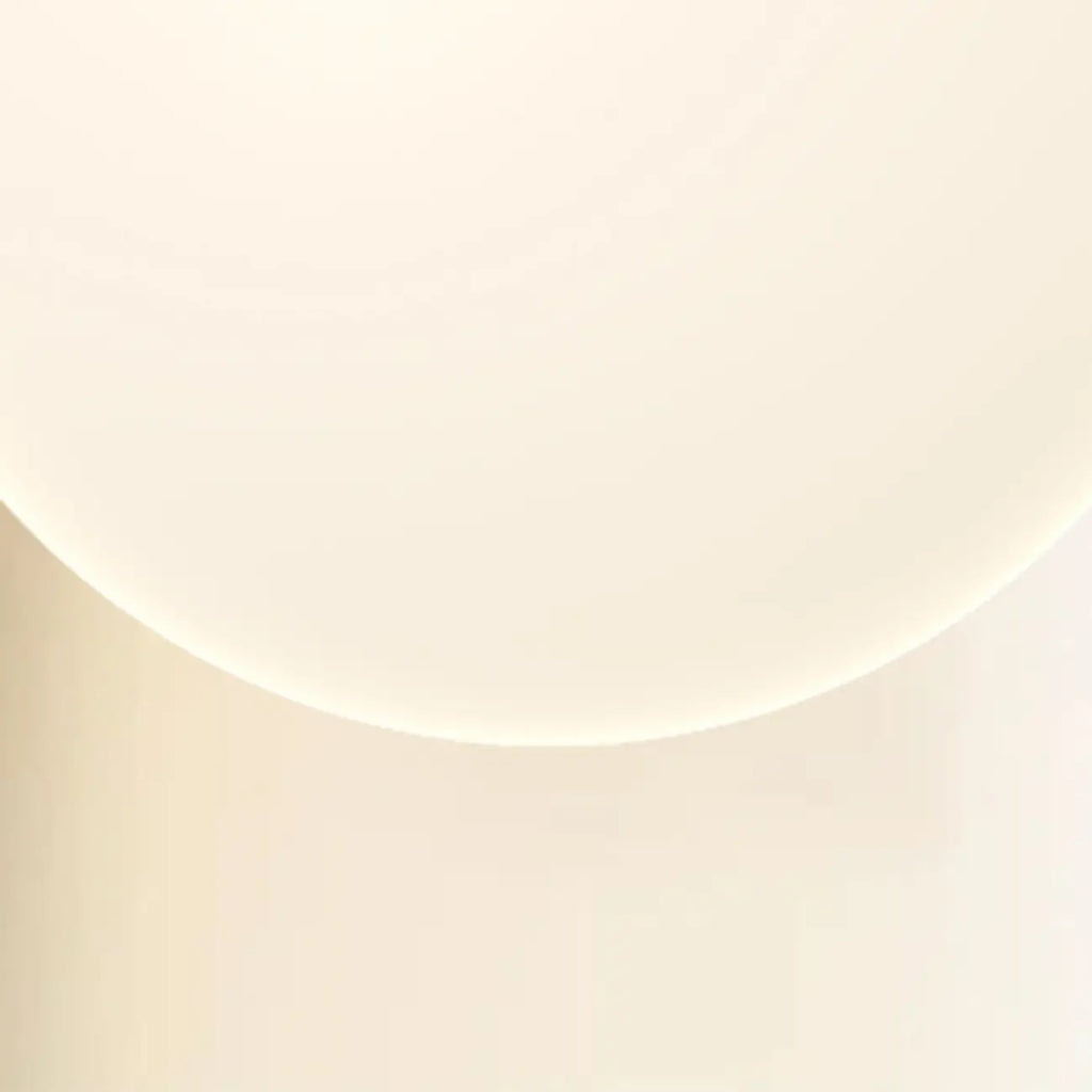 Elegant Milky Glass Globe LED Pendant Light with Bead Detail