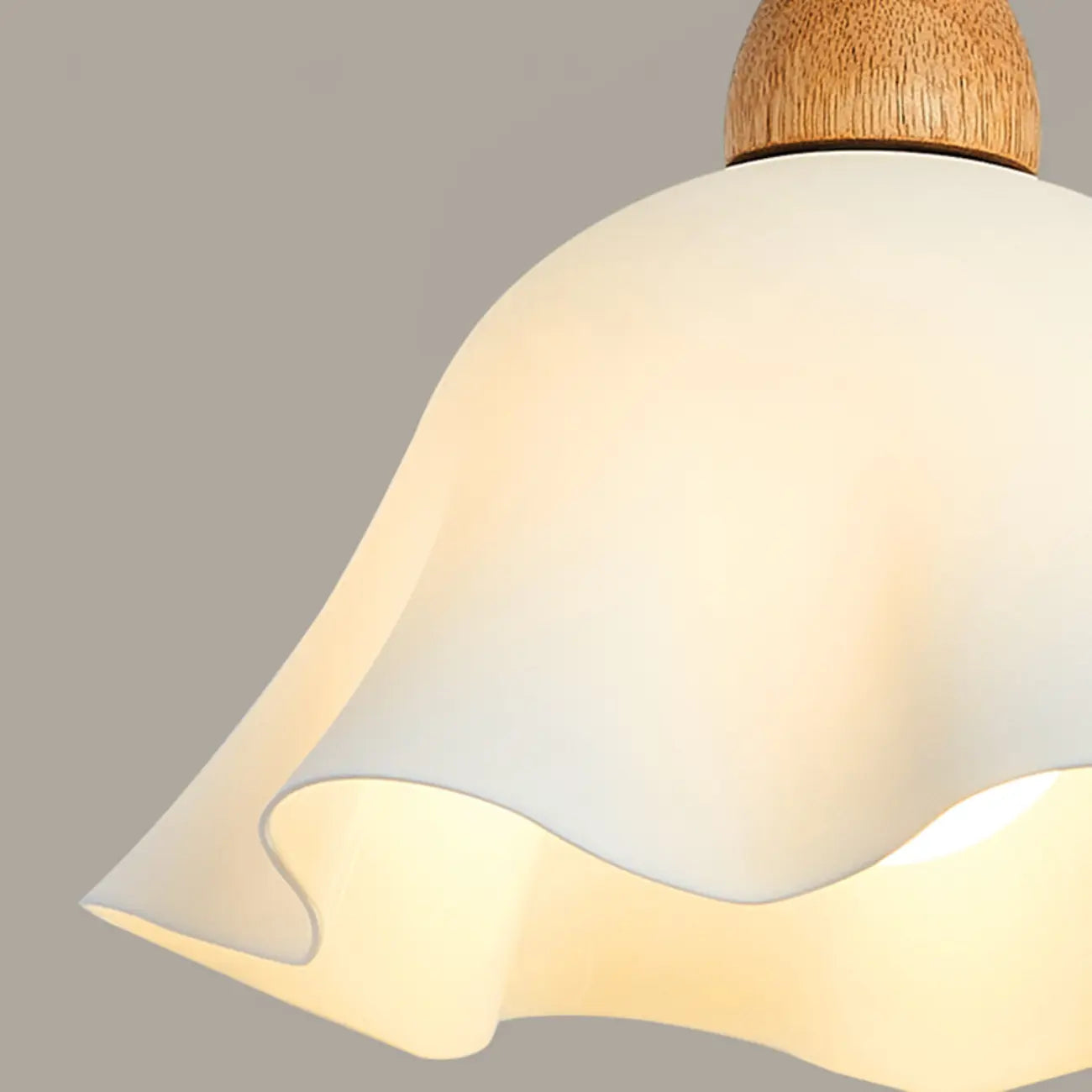 3 Light Milky Glass Floral LED Pendant Light for Dining Room