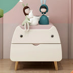 Pink Cute Cat Shape Scandinavian Nightstand with 2 Drawers