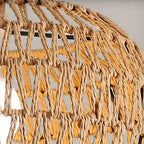 Natural Brown Rattan Pendant Lantern for Modern Dining Decor
