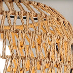 Natural Brown Rattan Pendant Lantern for Modern Dining Decor