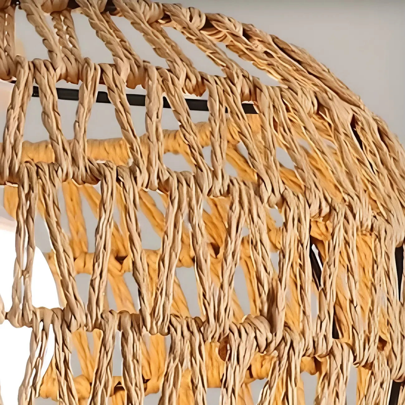 Natural Brown Rattan Pendant Lantern for Modern Dining Decor