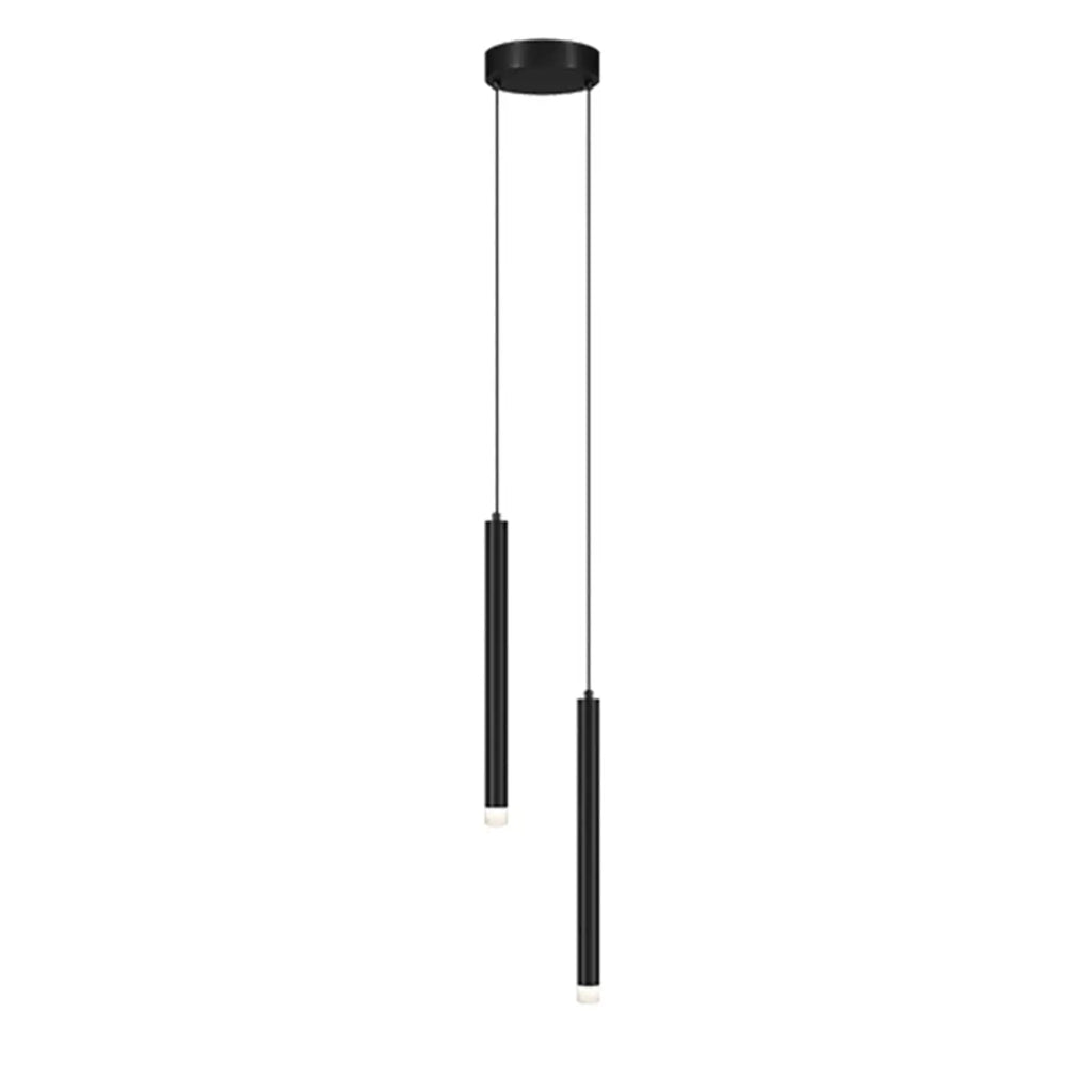 Nordic Versatile Black Acrylic Cylinder LED Pendant Light