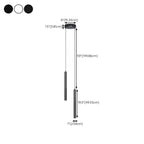 Nordic Versatile Black Acrylic Cylinder LED Pendant Light