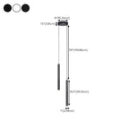 Nordic Versatile Black Acrylic Cylinder LED Pendant Light