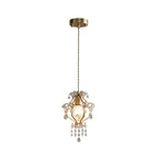 Elegant Crystal Gold Pendant Light for Dining Room