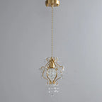 Elegant Crystal Gold Pendant Light for Dining Room