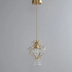 Elegant Crystal Gold Pendant Light for Dining Room
