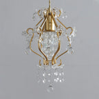Elegant Crystal Gold Pendant Light for Dining Room