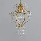 Elegant Crystal Gold Pendant Light for Dining Room