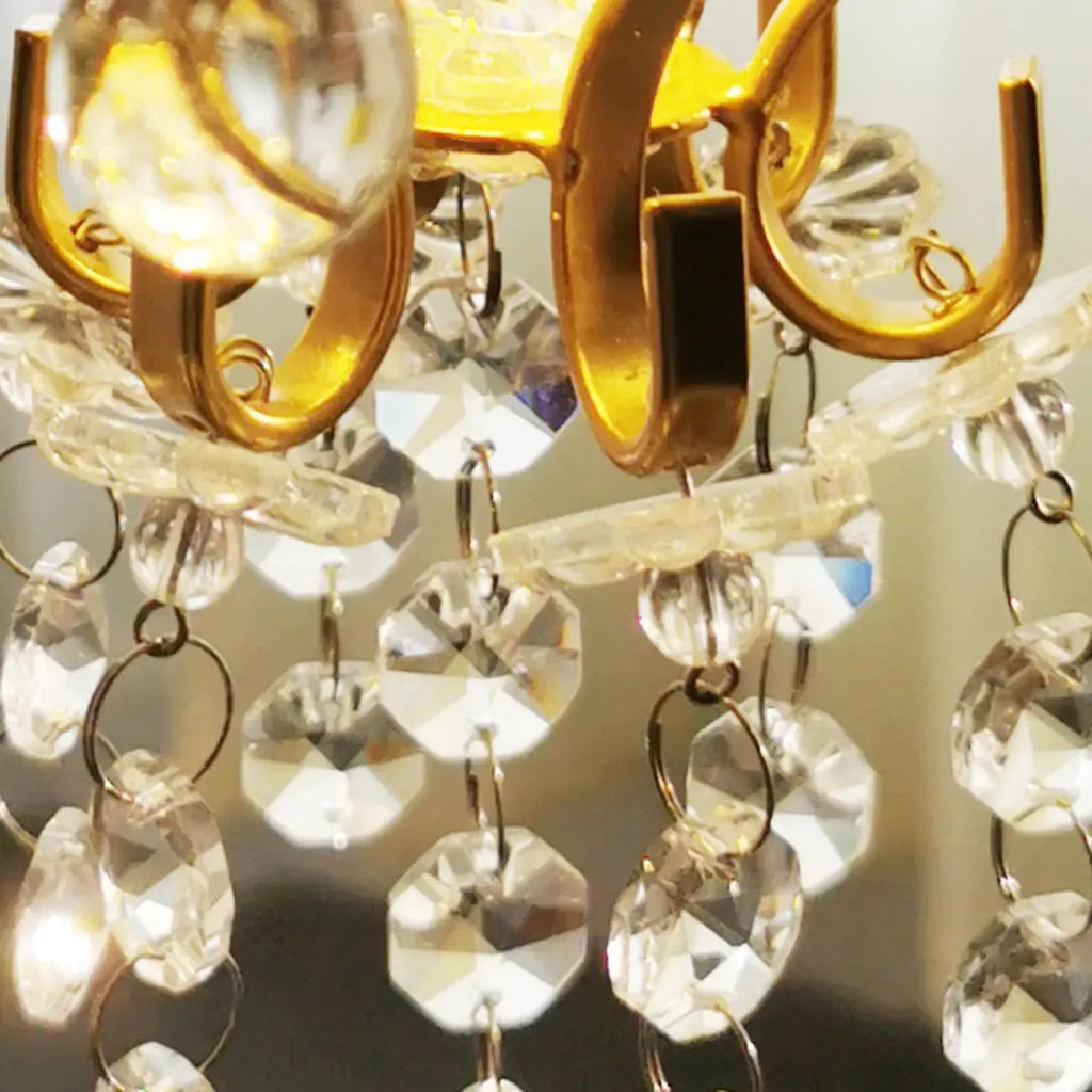 Elegant Crystal Gold Pendant Light for Dining Room
