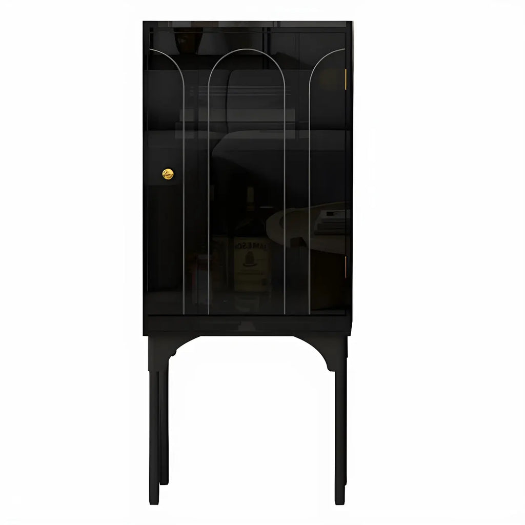 Modern Plastic/Acrylic Sideboard Cabinets with Shelves in Red