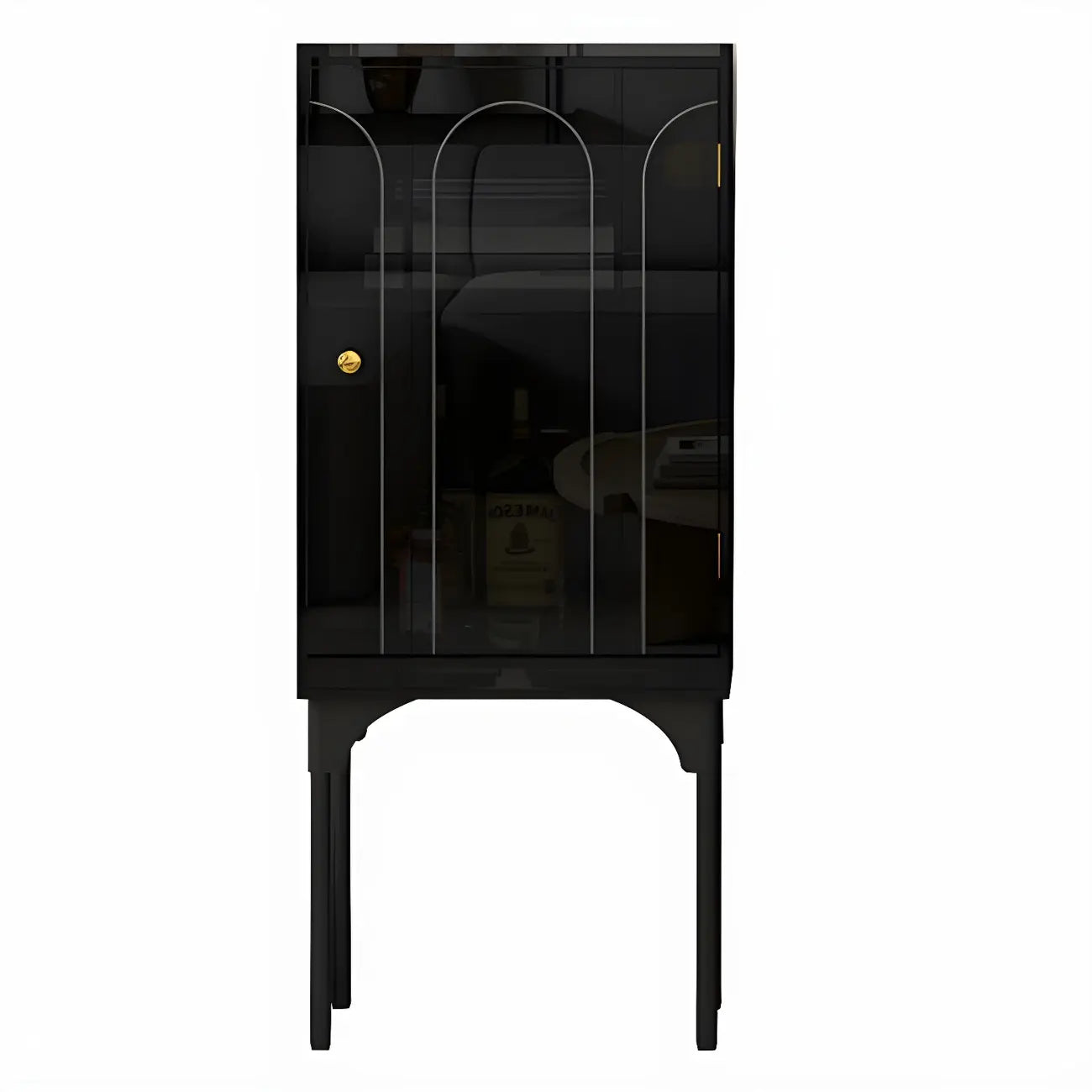 Modern Plastic/Acrylic Sideboard Cabinets with Shelves in Red