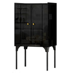 Modern Plastic/Acrylic Sideboard Cabinets with Shelves in Red