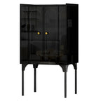 Modern Plastic/Acrylic Sideboard Cabinets with Shelves in Red