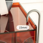 Modern Plastic/Acrylic Sideboard Cabinets with Shelves in Red