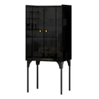 Modern Plastic/Acrylic Sideboard Cabinets with Shelves in Red