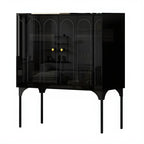 Modern Plastic/Acrylic Sideboard Cabinets with Shelves in Red