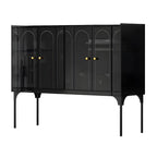 Modern Plastic/Acrylic Sideboard Cabinets with Shelves in Red